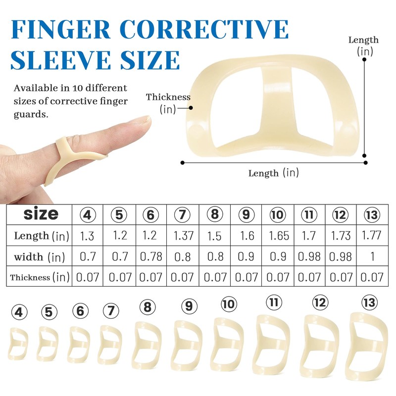 Jinzhenhong Pack of 10 Oval Finger Splint Finger Guards for
