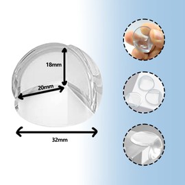 ZoeTekway Pack of 25 Edge Protectors Baby Corner Protection Table for Protection of Babies and Children, Transparent Edge Pro