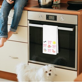 JINYO Coquette Pink Bow Summer Kitchen Towels, Pink Coastal Beach Hand Towels for Bathroom, Coquette Room Decor, Summer Dish Towels Tea Towels for Kitchen, Preppy Beach Room Decor, 16x24 Inch