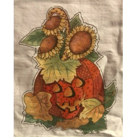 Daisy Kingdom Harvest Happiness Pumpkin Autumn Door Hanging Fabric Panel Pattern