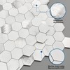 MOFIT Hexagon Peel and Stick Backsplash Tiles Kitchen,Self-Adhesive Metal and
