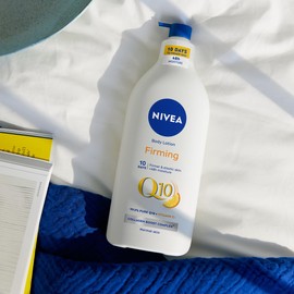 NIVEA Q10 Firming Body Lotion + Vitamin C (625ml), Firming Body Lotion with Collagen Booster Complex, 48H NIVEA Moisturiser, NIVEA Body Lotion for Normal Skin
