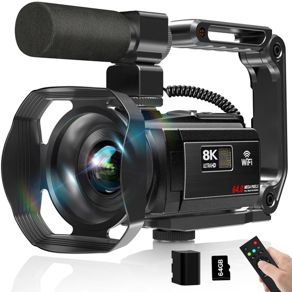 MURAUX 8K 64MP Video Camera Camcorder with IR Night Vision