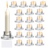 Glass Candlestick Holders: 20Pcs Small Taper Candle Holders Bulk Short