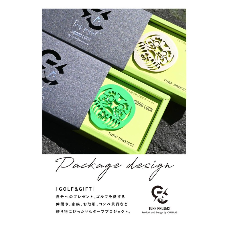 Turf Project #GOOD LUCK Putter Charm Golf Marker Dharma Model