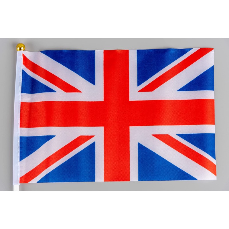 100pcs Union Jack Hand Flags Queen's Platinum Jubilee Waving Flag