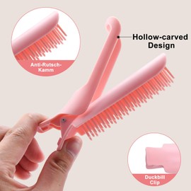 SupRovare Pack of 4 Volume Clips, Volume Clips Hair for Fluffy Bangs, Volume Hair Clip for Hairline, Volume Clip, Traceless Hair Clip, Hair Styling Tools for Men and Women (Pink)