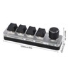 One Handed Mechanical Keyboard 4 Key with Adjustable RGB DIY