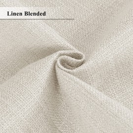 Guken Armrest Covers for Arms, Sofa Arm Covers for Living Room Loveseat Sofa Couch Recliner Armchair Slipcover Sofa Arm Protector for Pets, Set of 2 Textured Linen Woven Look Flat Edge, Champagne