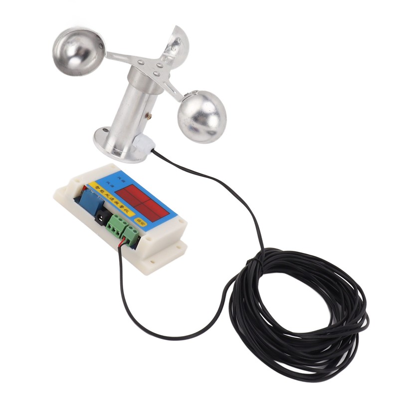 Wind Speed Alarm Device 3 Fan Blades Tower Crane Anemometer