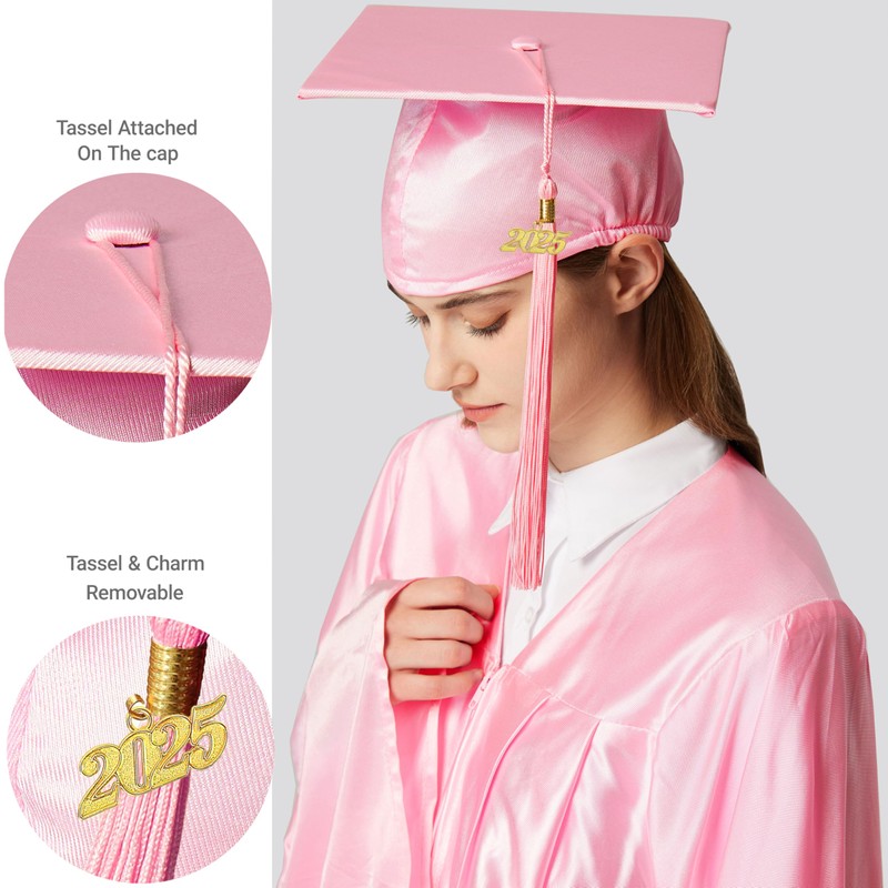 MyGradDay Unisex Adult Graduation Shiny Gown Cap Tassel 2021+2022 Year