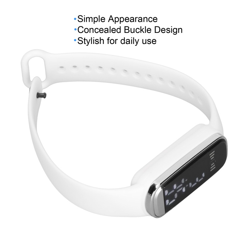Digital Watch LED Screen 12/24 Hour Rechargeable Stylish Electronic Wrist