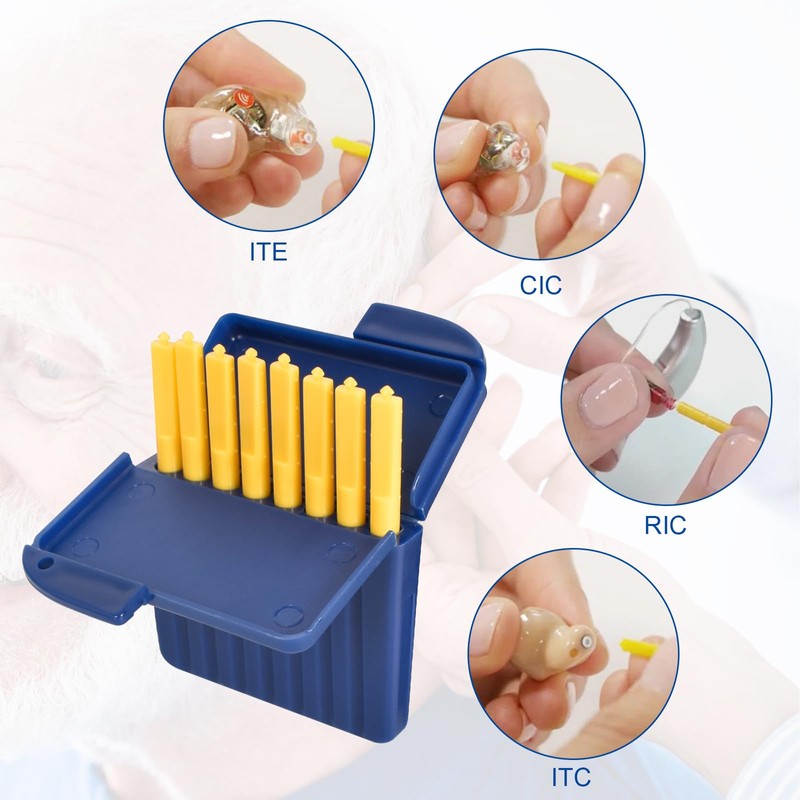 Zimoer Pack of 16 Hearing Aid Wax Protection Replacement Wax