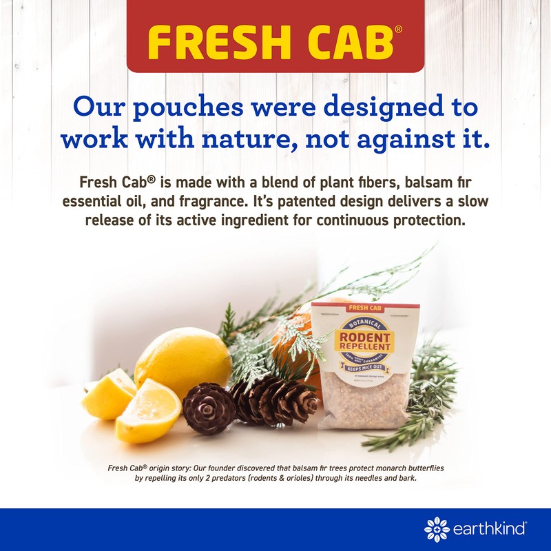 Fresh Cab Botanical Rodent Repellent - Environmentally Friendly, Keeps Mice