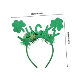 Outanaya 2pcs Shamrock Headbands for Women Lightweight Festival Hair Accessories Comfortable Wear for Saint Patrick Day Celebrations Unique Design for Parties and Events