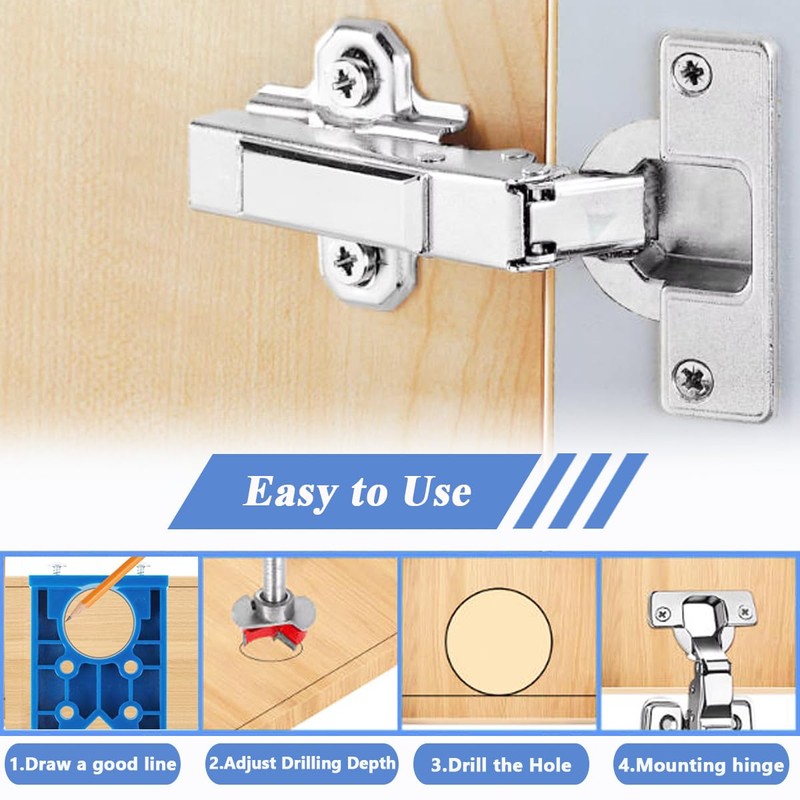 Wolfride 35mm Concealed Hinge Jig Kit - Cabinet Door Hinge