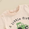Loalirando Toddler Baby Boy Summer Western Outfit Letters Tractor Print
