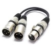 VITALCO XLR Splitter Audio Adapter XLR Female to 2x Male