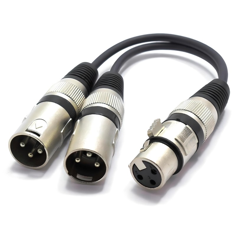 VITALCO XLR Splitter Audio Adapter XLR Female to 2x Male