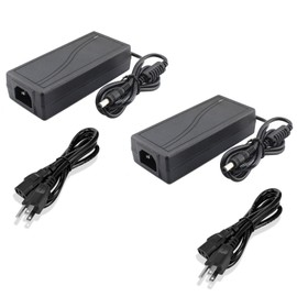 HOUHUI 12V Power Supply 2-Packs, 6 Amp 72W AC/DC Adapter 12 Volt Transformer, 100-240V AC to 12V 72W DC Converter Power Adapter with 5.5 x 2.1mm DC Plug for LED Strip Security Cameras Router Monitor