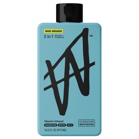 W by Jake Paul Hydrating Mens Shampoo and Conditioner 2 in 1 for All Hair Types, Vitamin-Infused, No Artificial Dyes, Wave Breaker, 16 fl oz