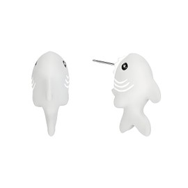 ONLYJUMP 3D Cartoon Clay Animal Bite Earrings for Women Earrings Shark Dinosaur Corgi Triceratops Post Stud Holiday Fun Presents Making Jewelry (Shark)