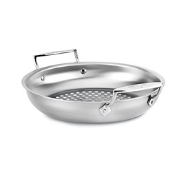 All-Clad J1340664 Outdoor Stainless Steel Round Basket, 11 inches, Silver