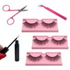 Eyelash Extension Easy Application Starter Kit - 3 Pairs Long
