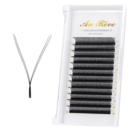 Y Lashes Extensions YY Lash Extensions C Curl 0.07mm 11mm Mix Tray Y Shape 4D Volume Premade Fan Lashes Matte Black Easy Fans Lashes Professional Use YY Lash (YY-0.07-C, 11mm)