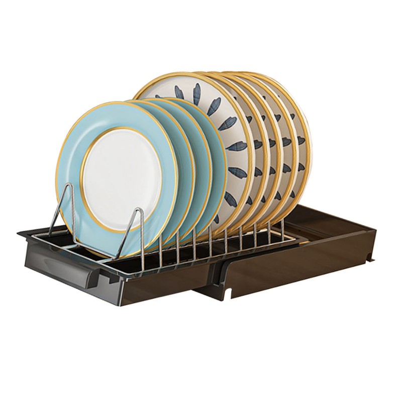 Pull Out Cabinet Organizer Stainless Steel Multifunctional Slide Out Shelves