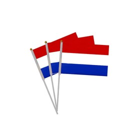 20 Pieces of Netherlands Hand Crank Flags for National Holiday, Parties, Parades, Hand Flag, Sports Events, Bars Decoration