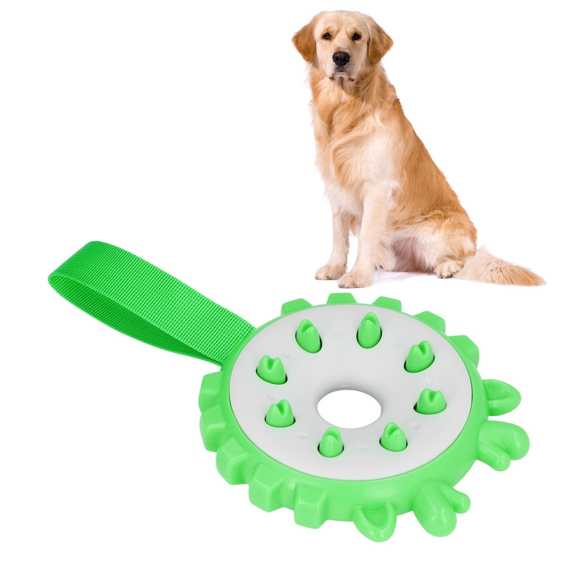 Dog Chewing Toy Bite Resistant Interactive Teeth Cleaning Round Puppy