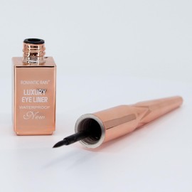 Glam Lux 4 Beauty Luxury Waterproof Blackest Black Satin Finish Liquid Eyeliner Stay All Day Makeup Precision Liner Long Lasting Wear Beginner Friendly Quick Dry Formula