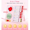 3-in-1 Visual Timer Task Timer with Chore Chart Board, ADHD