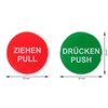 BIKE-label 3D Door Sticker 45 mm Pull Push Sign 900019