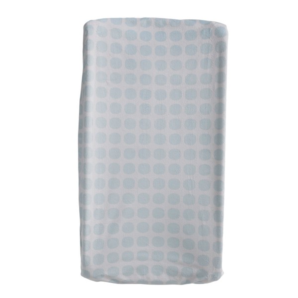 Living Textiles Change Pad Cover – Blue Mod Dot –