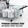 Dolreiik Expandable Dish Drying Rack in Sink,Stainless Steel Over The
