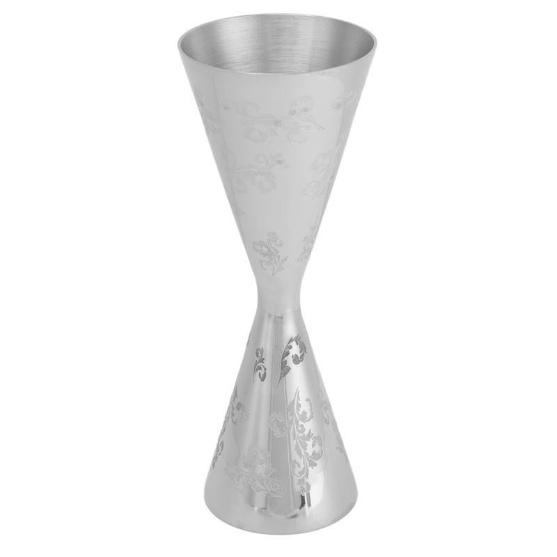 Jigger Stainless Steel Leaves Stripe Double Head Cocktail Bartending Jigger