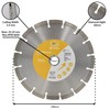 230mm Universal Segmented Diamond Blade For Angle Grinder, SX-10 PRO