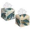 Ocean Sea Turtle Tissue Box Holder, Leather Tissue Box Cover