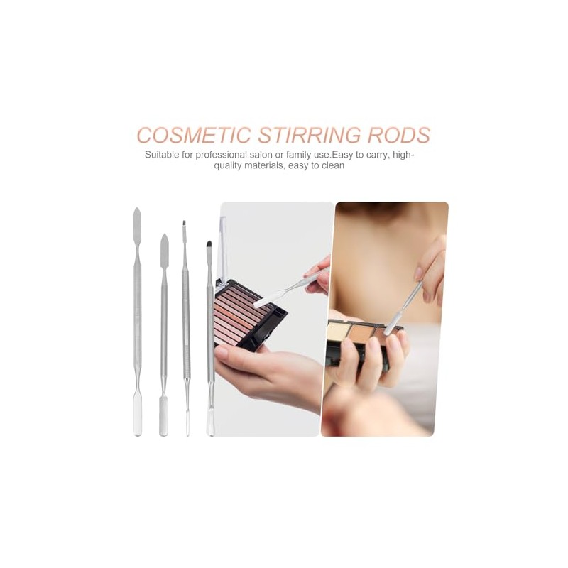 Shineofi Barra Cosmética Acero Inoxidable Piezas Mezclar Base Rubor Sombra