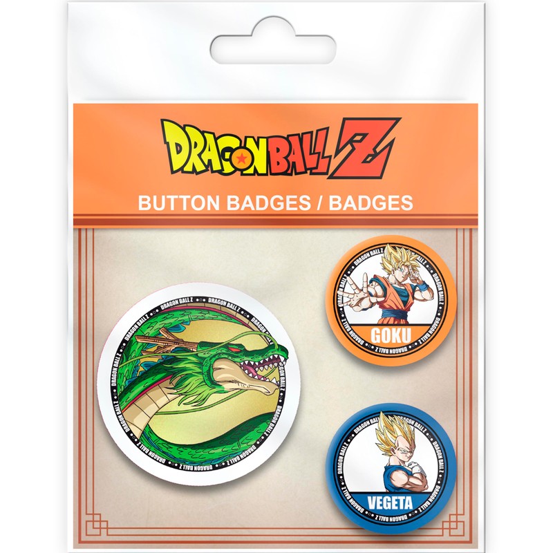 ABYstyle - Dragon Ball Badges Pack Goku, Vegeta & Shenron,