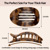 VivaSmile VivaSmile 4 PCS Flat Hair Clips for Women, Curved