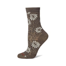Smartwool Women's Everyday Floral Crew Socks - TAUPE - S