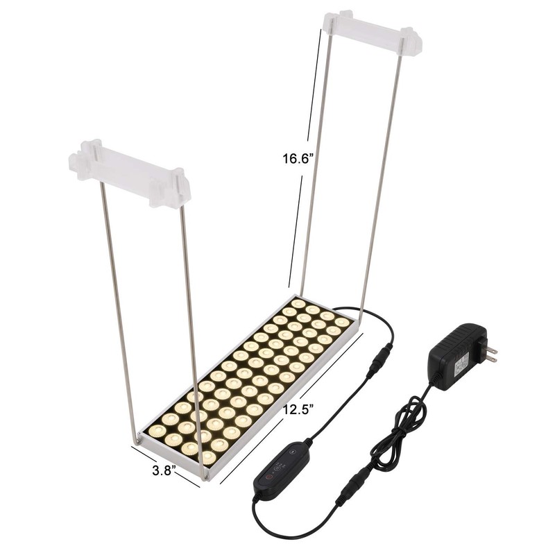 JCBritw 60W LED Grow Light with Stand White Full Spectrum