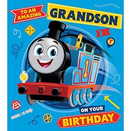 Grandson Birthday Card, Birthday Card for Grandson, Thomas The Tank Engine Birthday Card for Grandson, Birthday Card for Him Thomas The Tank Engine