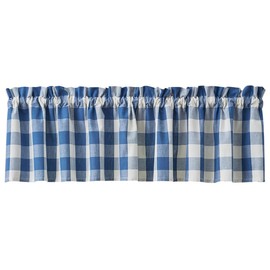 Park Designs China Blue Buffalo Check Valance 14" L