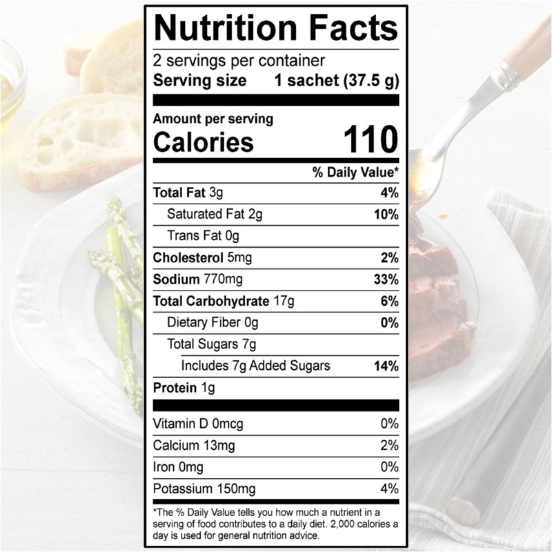 SAVORY CHOICE Beef Demi-Glace Concentrate, 1 Box of 2 Packets