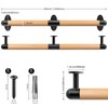 SELEWARE 52 Inch Wood Handrail Indoor Stairs Handrail Wall Mount