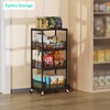 HapiRm Fruit Basket Kitchen Cart - 4-Tier Rolling Storage Cart